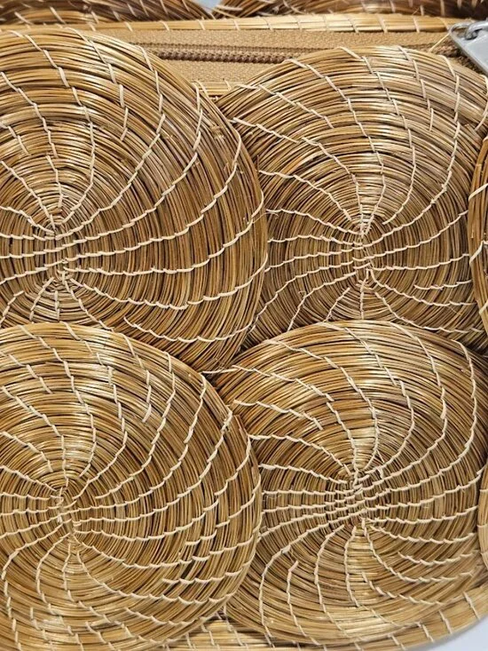 Basket of Cambodia Saraye Purse Woven Grass Boho Bag City Chic Boho Handmade - Picture 9 of 16